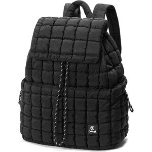 Women's Black Lightweight Hiker Pack Drawstring Imported Padding Backpacks